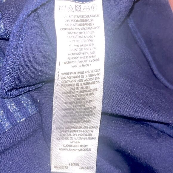 Vintage French connection navy blue striped mini dress - Picture 8 of 9